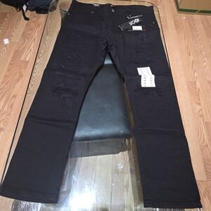 Black Distressed Men's Jeans